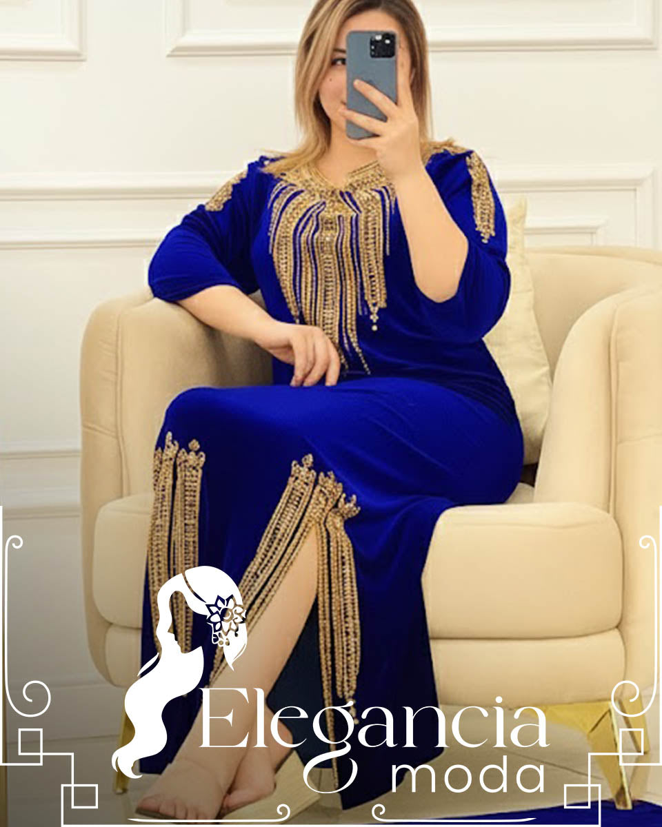 فستان قطيفة رويال